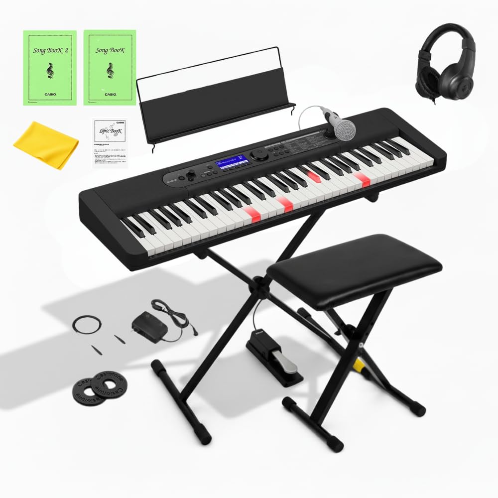 Amazon.co.jp: 【カラー統一セット】カシオ LK-540 BK ブラック 光